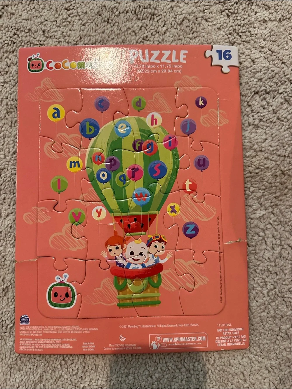 Lot of CocoMelon kid puzzles. Medium difficulty (20-24 pieces)
